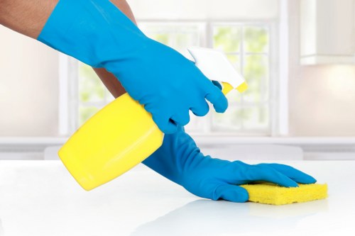 Professional hard floor cleaning in an SW18 home hallway