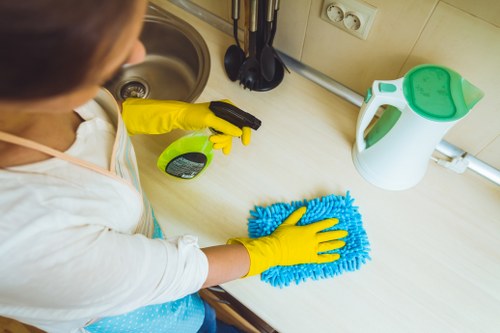 Cleaning grime and staining from a property exterior in SW18