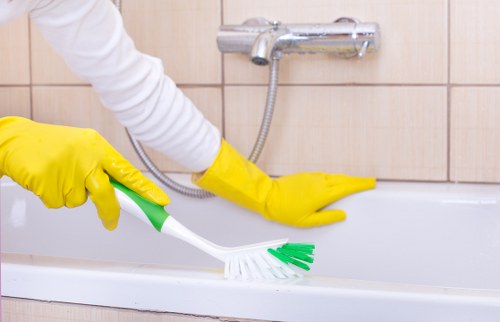 Kitchen surface cleaning in a SW18 home as part of regular domestic cleaning